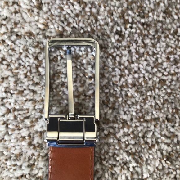 Alton Lane Italian Leather Belt Size 44 Black USA Made Classic Menswear - Picture 4 of 16